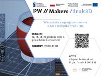 NERW 2 PW | Rekrutacja na warsztaty "Oprogramowanie CAD + Druk 3D" NERW 2 PW | Rekrutacja na warsztaty "Oprogramowanie CAD + Druk 3D"