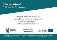 NERW PW | Rekrutacja na szkolenie – Myślenie wizualne – jak przekazywać treści za pomocą obrazów 