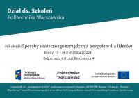 NERW PW | Rekrutacja na szkolenie – Sposoby skutecznego zarządzania zespołem dla liderów