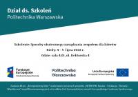 Rekrutacja na drugą edycję szkolenia – Sposoby skutecznego zarządzania zespołem dla liderów