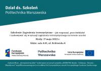 Rekrutacja na drugą edycję szkolenia – Zagrożenia terrorystyczne – jak rozpoznać, przeciwdziałać i zachowywać się w sytuacji zagrożenia...