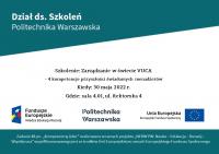 Rekrutacja na szkolenie – Zarządzanie w świecie VUCA - 4 kompetencje przyszłości świadomych menadżerów Rekrutacja na szkolenie – Zarządzanie w świecie VUCA - 4 kompetencje przyszłości świadomych menadżerów