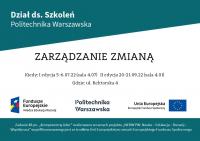Rekrutacja na szkolenie – Zarządzanie zmianą Rekrutacja na szkolenie – Zarządzanie zmianą