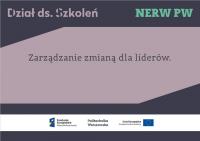 Szkolenie online – Zarządzanie zmianą dla liderów