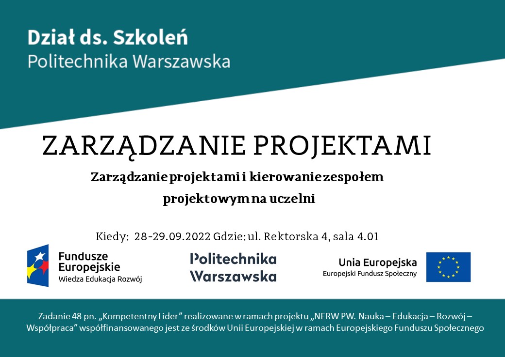 Plakat_Zarządzanie projektami