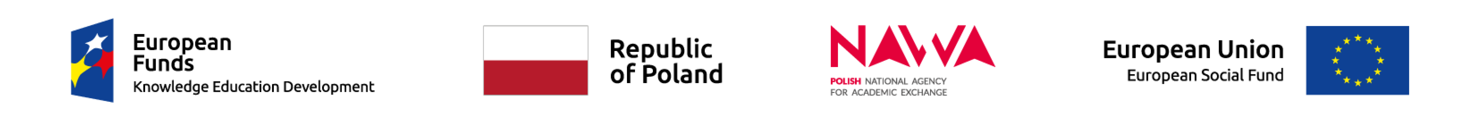 The logotype presents the mark of European funds, the colors of the Republic of Poland, the logos of the Polish National Agency for Academic Exchange, the mark of the European Union.